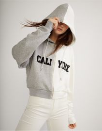 Caliyork Cropped Zip Up Hoodie at Orchard Mile